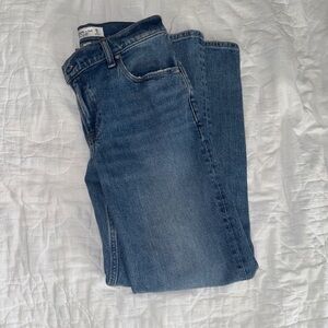 Abercrombie and Fitch Curve Love 90s Ultra High Rise Straight Jeans Waist 25 0s